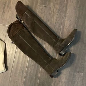 Tory Burch over-the-knee boots, dark brown, size8